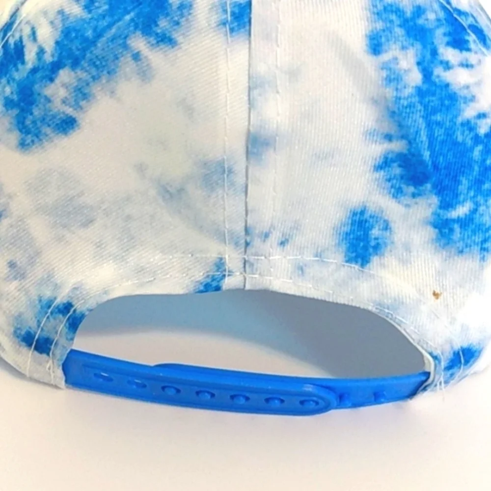 DISNEY'S MICKEY MOUSE DENIM BLUE WHITE TIE DYED SNAPBACK CAP SIZE OS NWT
